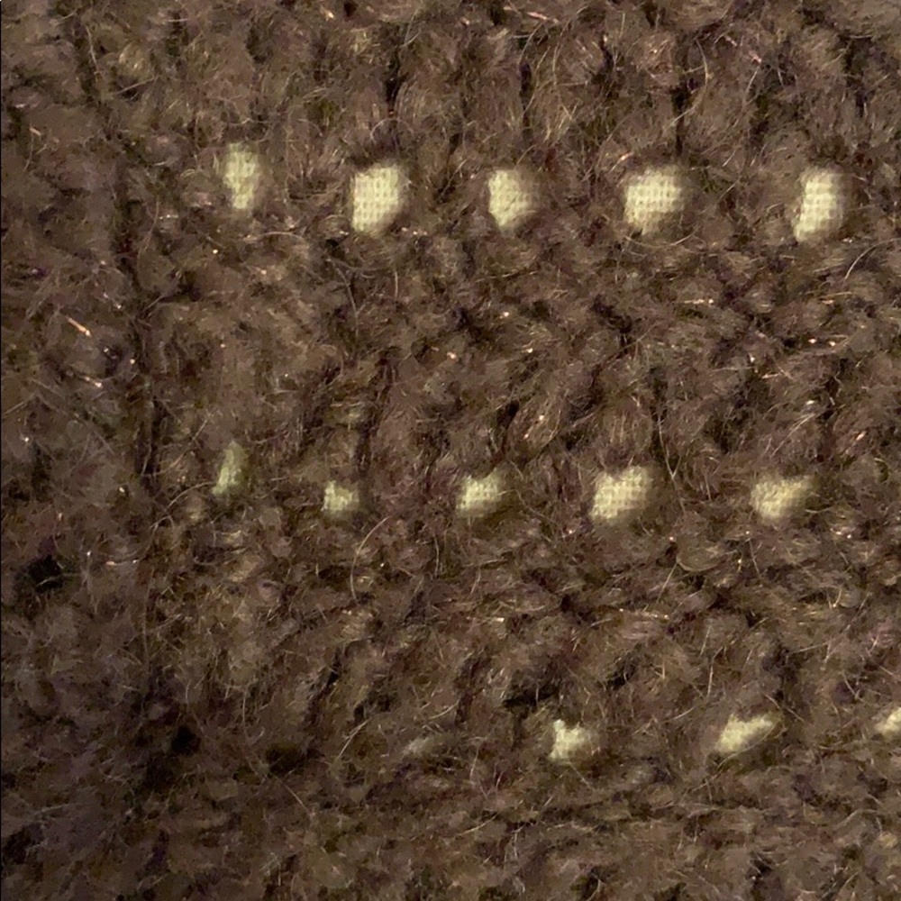 Gap Brown Gold Sparkle Crochet Sweater Shrug Top - Picture 6 of 10